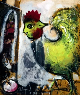 Le Coq, Peintre Sur Les Toits by Marc Chagall (Inspired by) Le Coq, Peintre Sur Les Toits by Marc Chagall (Inspired by)