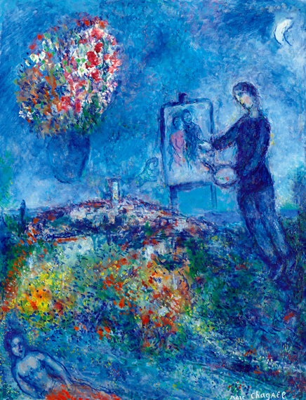 Le Peintre by Marc Chagall (Inspired by), oil painting reproduction on canvas Le Peintre by Marc Chagall (Inspired by)