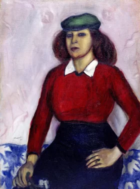 Portrait of the Artist’s Sister Aniuta by Marc Chagall (Inspired by)