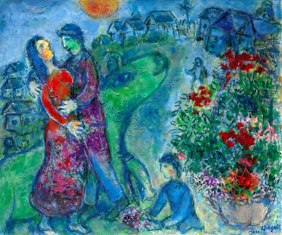 Le Printemps by Marc Chagall (Inspired by), oil painting reproduction on canvas Le Printemps by Marc Chagall (Inspired by)