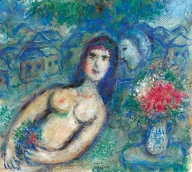 Nu Incliné by Marc Chagall (Inspired by)