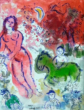 Nu Rose by Marc Chagall (Inspired by)