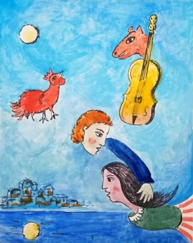Aleko and Zemphira by Marc Chagall (Inspired by) Aleko and Zemphira by Marc Chagall (Inspired by)