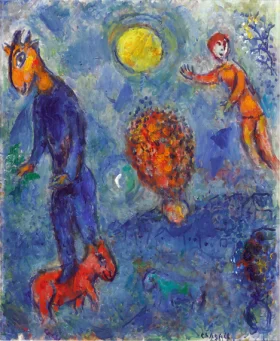 Les Deux ânes au soleil by Marc Chagall (Inspired by) Les Deux ânes au soleil by Marc Chagall (Inspired by)