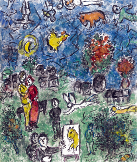 Scène au Village by Marc Chagall (Inspired by)
