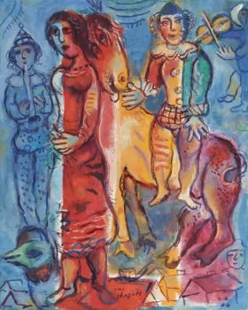 Clowns et Ecuyère by Marc Chagall (Inspired by) Clowns et Ecuyère by Marc Chagall (Inspired by)