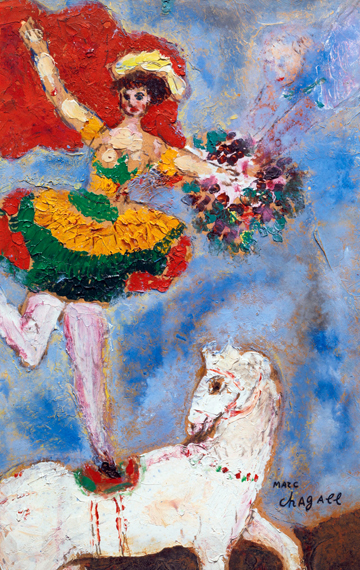 L’écuyère au Cheval Blanc by Marc Chagall (Inspired by), oil painting reproduction on canvas L’écuyère au Cheval Blanc by Marc Chagall (Inspired by)