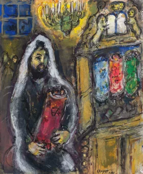 Le rabbin à la Thora by Marc Chagall (Inspired by) Le rabbin à la Thora by Marc Chagall (Inspired by)