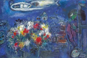 Bouquet Dans la Nuit by Marc Chagall (Inspired by) Bouquet Dans la Nuit by Marc Chagall (Inspired by)