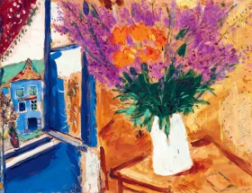 Fleurs près de la fenêtre by Marc Chagall (Inspired by) Fleurs près de la fenêtre by Marc Chagall (Inspired by)