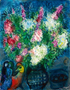 Fleurs Dans Un Vase à Carreaux by Marc Chagall (Inspired by) Fleurs Dans Un Vase à Carreaux by Marc Chagall (Inspired by)