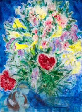 Amoureux sous un bouquet by Marc Chagall (Inspired by)