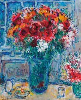 Deux bouquets à l'atelier by Marc Chagall (Inspired by)