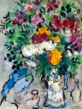 Le Bouquet au Verre de Vin by Marc Chagall (Inspired by)