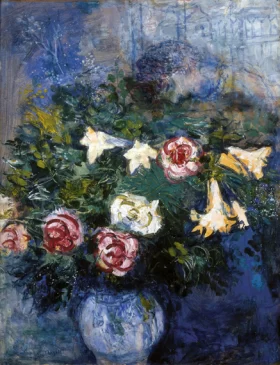 Leaning over Flowes by Marc Chagall (Inspired by)