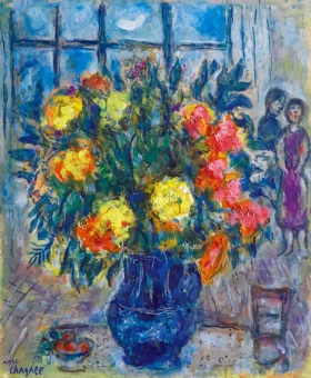 Vase Bleu Dans L'atelier by Marc Chagall (Inspired by)