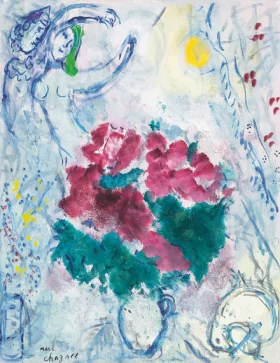 Danse au bouquet rouge by Marc Chagall (Inspired by)