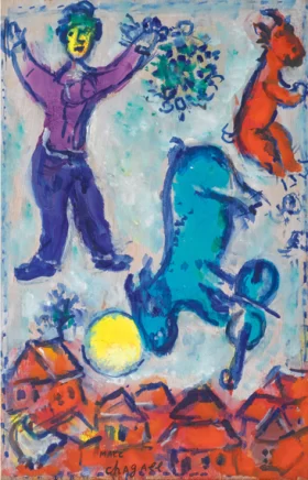 Esquisse Pour 'Le Paysan' by Marc Chagall (Inspired by)