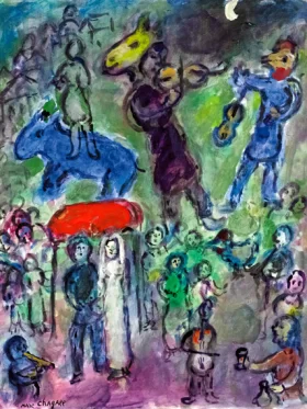 Les fiancés au baldaquin by Marc Chagall (Inspired by)