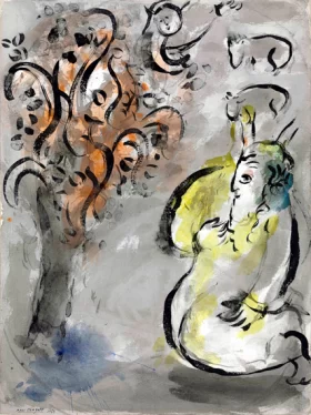 Moïse devant le buisson ardent by Marc Chagall (Inspired by)