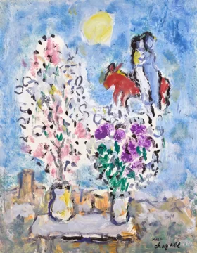 Deux Bouquets et Couple by Marc Chagall (Inspired by)