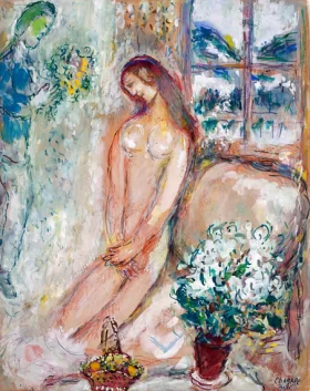 Nu au Cyclamen, Gstaad by Marc Chagall (Inspired by)