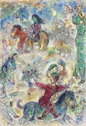 Le cavalier violet by Marc Chagall (Inspired by)