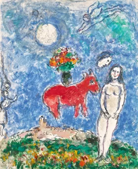 La Chèvre Rouge by Marc Chagall (Inspired by)