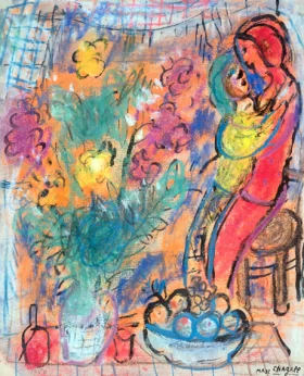 Le Couple aux Fleurs by Marc Chagall (Inspired by)