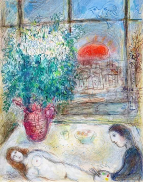 Devant la Fenêtre by Marc Chagall (Inspired by)