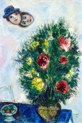 Têtes D'amoureux Dans le Ciel by Marc Chagall (Inspired by)