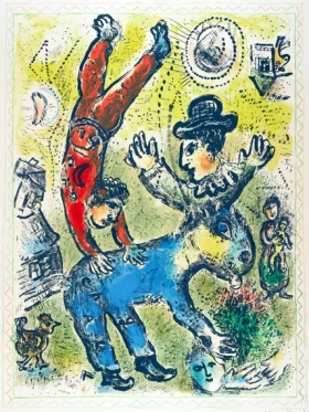 The Red Acrobat by Marc Chagall (Inspired by)