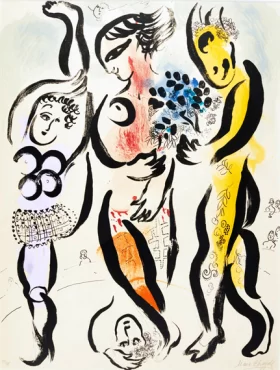 The Three Acrobats by Marc Chagall (Inspired by)