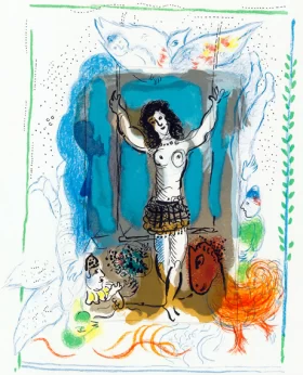 Trapeze Acrobat With Bird by Marc Chagall (Inspired by)