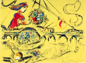 Île Saint-Louis by Marc Chagall (Inspired by)