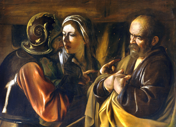 The Denial of Saint Peter 1610 by Caravaggio