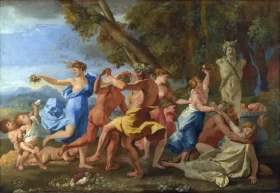 A Bacchanalian Revel before a Term by Nicolas Poussin