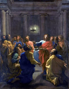 Jesus Christ instituting the Eucharist by Nicolas Poussin Jesus Christ instituting the Eucharist by Nicolas Poussin