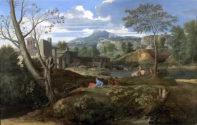 Landscape with Buildings by Nicolas Poussin Landscape with Buildings by Nicolas Poussin