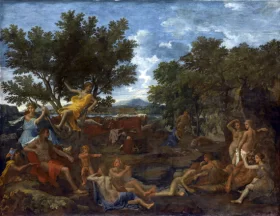 Apollo in love with Daphne by Nicolas Poussin