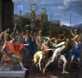 Camille Delivers the Schoolmaster of Falerii to His Pupils 1637 by Nicolas Poussin Camille Delivers the Schoolmaster of Falerii to His Pupils 1637 by Nicolas Poussin
