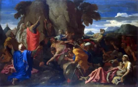 Moses Striking the Rock by Nicolas Poussin Moses Striking the Rock by Nicolas Poussin
