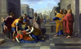 The death of Saphire 1652 by Nicolas Poussin The death of Saphire 1652 by Nicolas Poussin