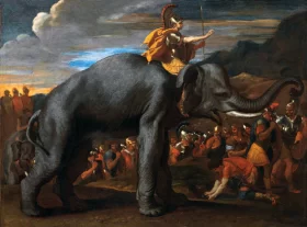 Hannibal crossing the Alps on elephants by Nicolas Poussin Hannibal crossing the Alps on elephants by Nicolas Poussin