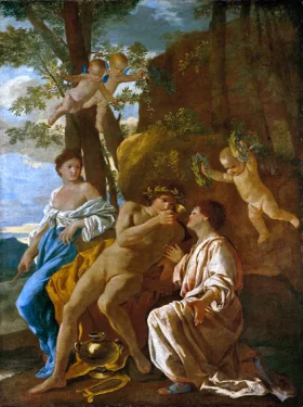 The Poet's Inspiration 1628 by Nicolas Poussin