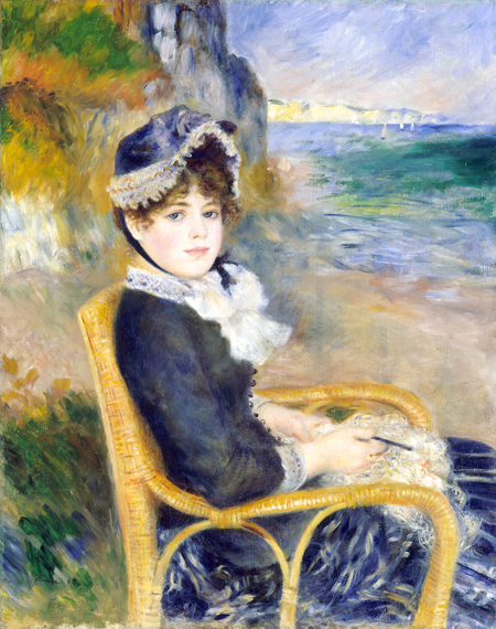 By the Seashore by Pierre Auguste Renoir, oil painting reproduction on canvas By the Seashore by Pierre Auguste Renoir