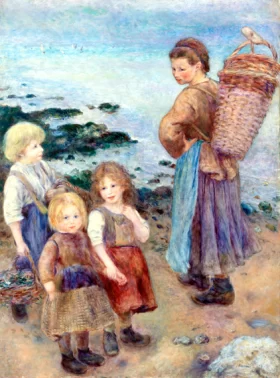 Mussel-Fishers at Berneval by Pierre Auguste Renoir Mussel-Fishers at Berneval by Pierre Auguste Renoir