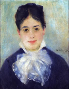 Lady Smiling (Portrait of Alphonsine Fournaise) by Pierre Auguste Renoir