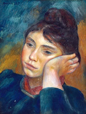 Woman Leaning, 1887 by Pierre Auguste Renoir