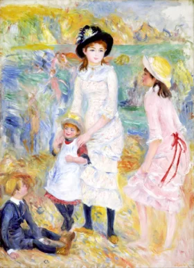 Children on the Seashore, Guernsey by Pierre Auguste Renoir